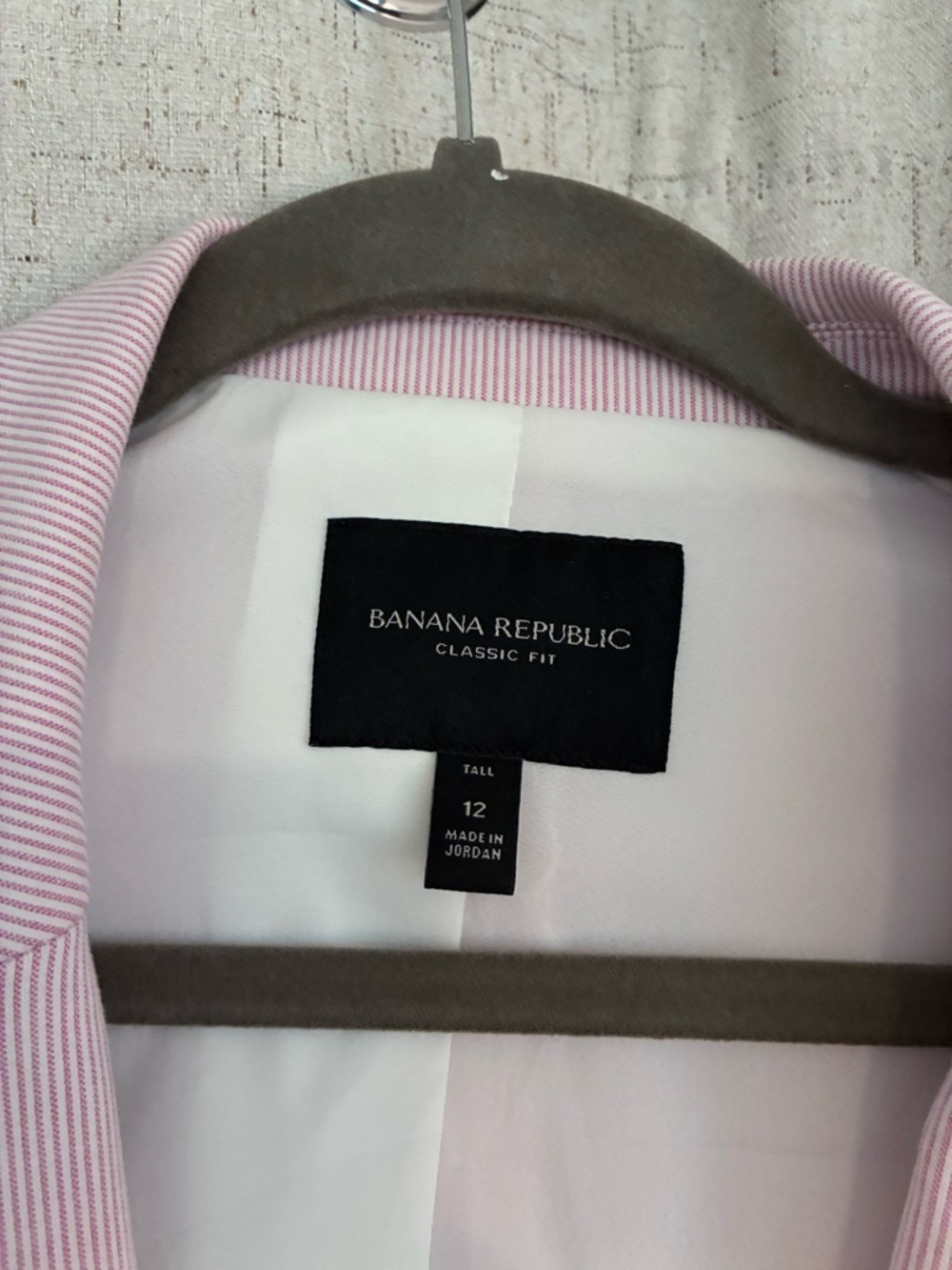 Banana Republic Light Pink striped Tailored Blazer - Picture 2 of 10